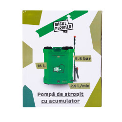 pompa de stropit cu acumulator, micul fermier 16l