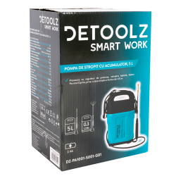 pompa de stropit cu acumulator li-ion, detoolz 5l