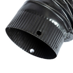 cot pentru soba pe lemne, 90˚, 120mm, gri mat