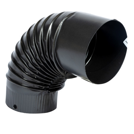 cot pentru soba pe lemne, 90˚, 150mm, gri mat