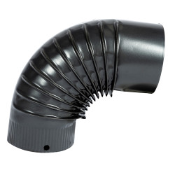 cot pentru soba pe lemne, 90˚, 150mm, gri mat