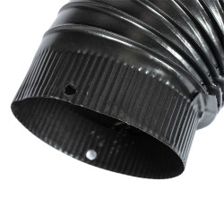 cot pentru soba pe lemne, 90˚, 150mm, gri mat
