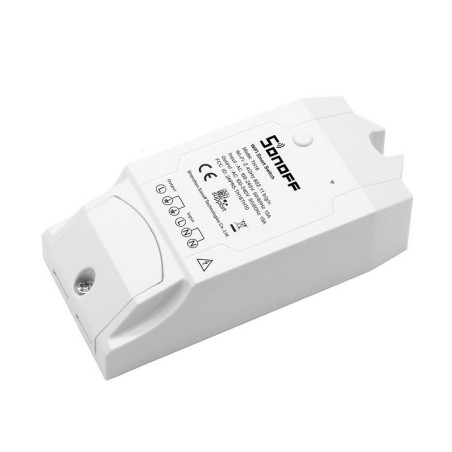 Intrerupator temperatura si umiditate smart sonoff th16, control vocal si prin aplicatie, 15a, 3500w, wifi, inclusiv senzor