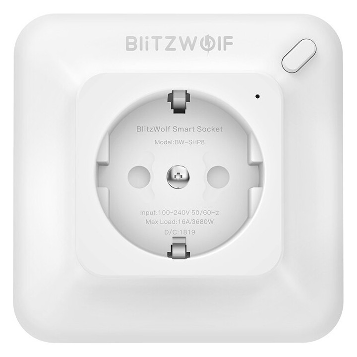 
                
    priza inteligenta blitzwolf bw-shp8, max 3680w, wi-fi, monitorizare energie, alb
            