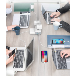 prelungitor tip cub tessan ts-306, 6 prize, 3 usb 3a, cablu 2m