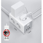 prelungitor tip cub tessan ts-306, 6 prize, 3 usb 3a, cablu 2m prelungitor tip cub tessan ts-306, 6 prize, 3 usb 3a, cablu 2m