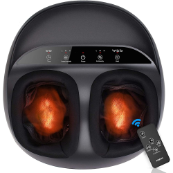 aparat de masaj picioare renpho fm059r, masaj shiatsu, caldura, compresie aer cu 3 niveluri, temporizator, telecomanda