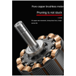 foarfeca electrica pentru gradina rovo rv-fe, motor brushless, 2 acumulatori 2000mah, 800w, valiza de transport