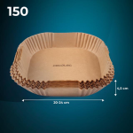 set hartie de copt pentru friteuza cu aer cald, air fryer cecotec pentru marimea inre 5l si 6.5l, 150buc set hartie de copt pentru friteuza cu aer cald, air fryer cecotec pentru marimea inre 5l si 6.5l, 150buc