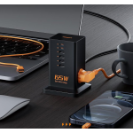 prelungitor tip turn tessan , zts-fs02de00, 2x usb-c, 4x usb, 2 prize, incarcare rapida usb-c 65w, 2m, negru