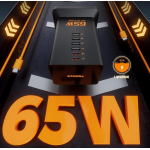 prelungitor tip turn tessan , zts-fs02de00, 2x usb-c, 4x usb, 2 prize, incarcare rapida usb-c 65w, 2m, negru