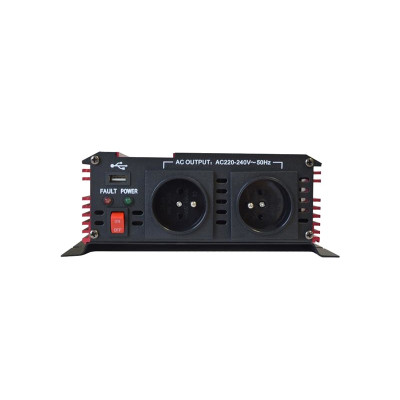 Invertoare auto, Invertor auto de putere Geti GPI 1612 USB 12V / 230V 1600W -4, dioda.ro