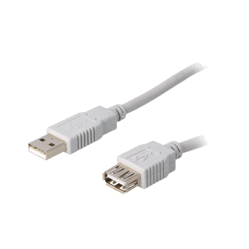 Cabluri, Cablu USB 2.0 USB A soclu,USB A mufă 3m gri Fire: CCA -1, dioda.ro