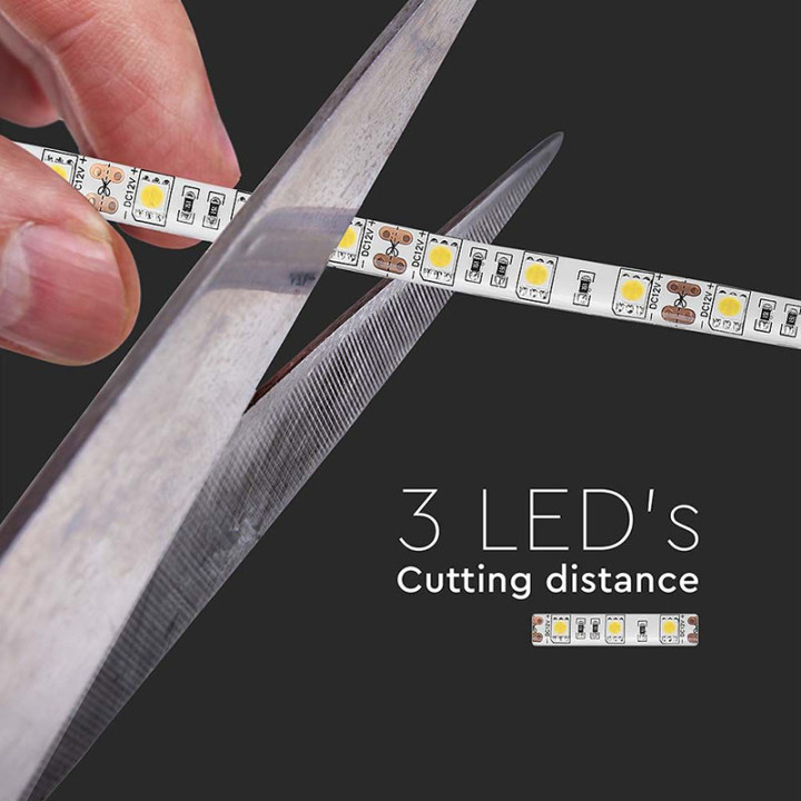 banda led smd5050 60led/m 3000k ip65 5m