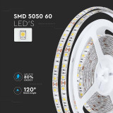 banda led smd5050 60led/m 3000k ip65 5m
