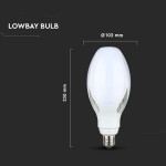 bec led e27 36w 6400k alb rece cip samsung
