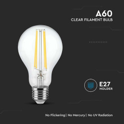 bec a60 e27 filament led 12w 3000k alb cald