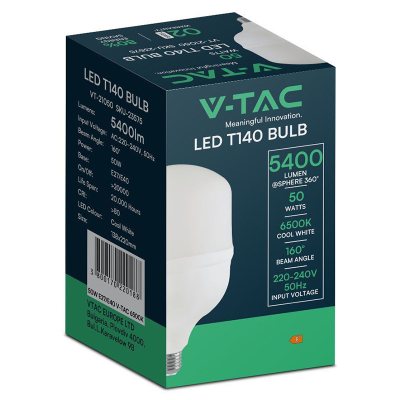 bec led t160 e27/e40 50w 6500k alb rece