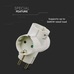 adaptor 3 prize 3x16a max 3680w