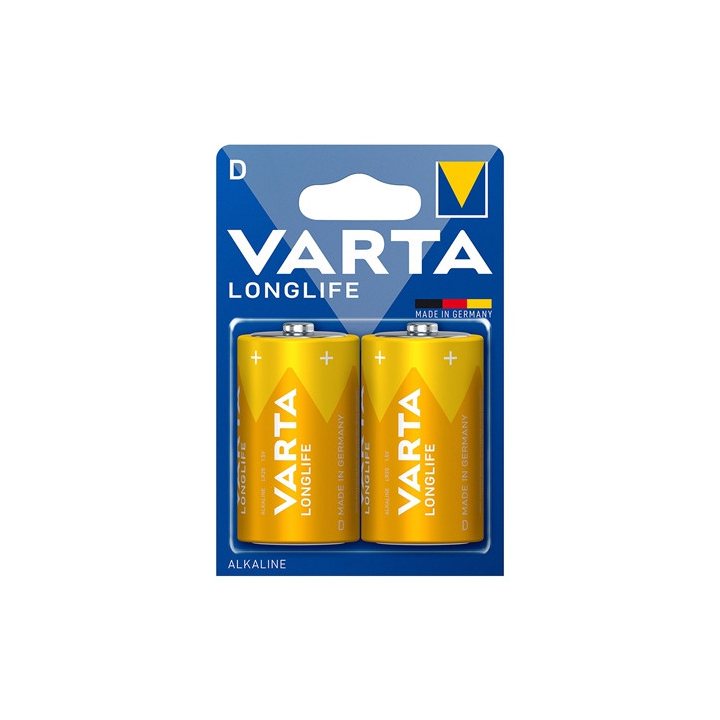 baterie alcalina lr20 blister 2 buc varta longlife