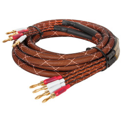 set cablu difuzor mufe banana x2 cupru 15awg 5m k&m