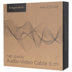 set cablu difuzor mufe banana x2 cupru 15awg 5m k&m