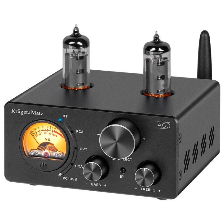 amplificator stereo lampi 6k4 2x100w a60 kruger&matz
