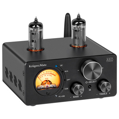 amplificator stereo lampi 6k4 2x100w a60 kruger&matz