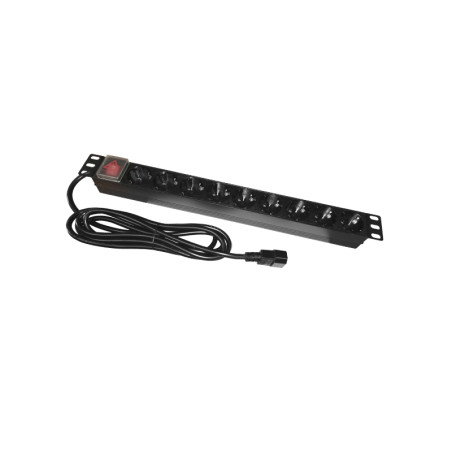 pdu rack 19 inch 9 prize switch 16a 3m emtex