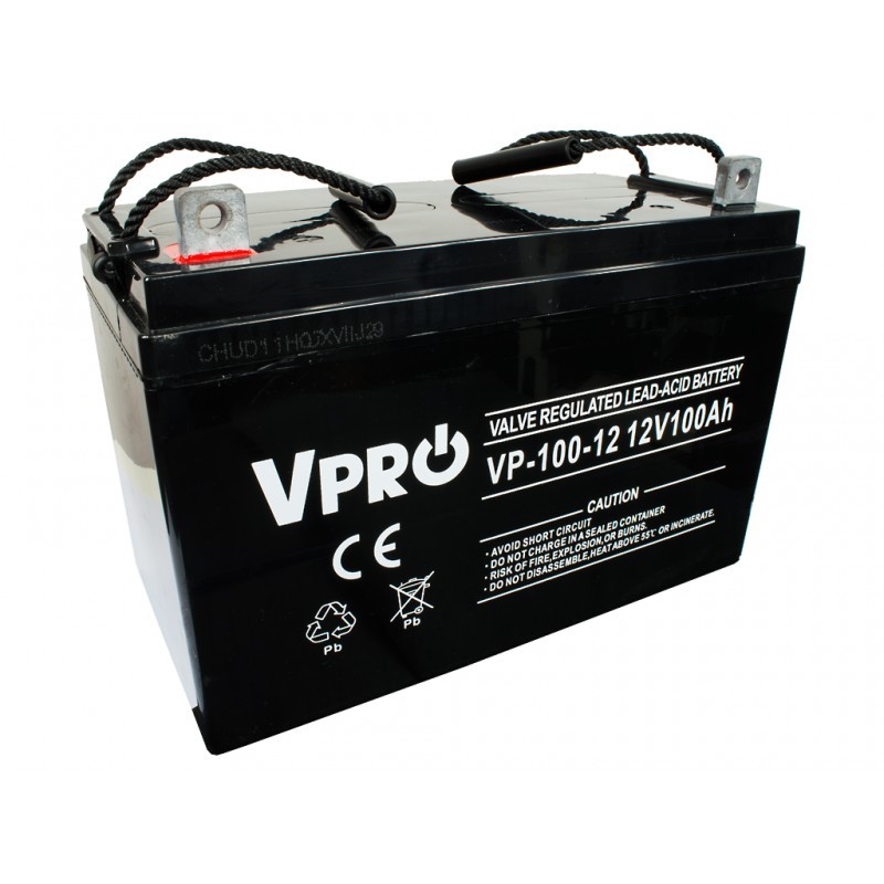 Acumulatori Baterii, Acumulator VPRO 100 Ah 12V AGM VRLA -1, dioda.ro