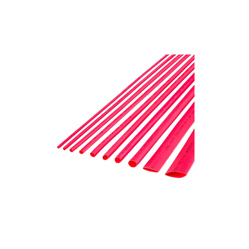 tub termocontractabil 6.5mm/1m rosu set 10 buc