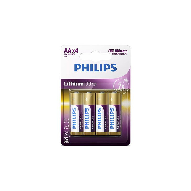 baterie lithium ultra lr6 aa blister 4 buc philips