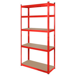 raft metalic 5 polite 750kg mdf 180x90x40 rosu rebel