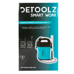 pompa de stropit cu acumulator li-ion, detoolz 8l