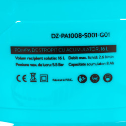 pompa de stropit cu acumulator li-ion, detoolz 16l