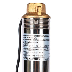 pompa submersibila pentru apa curata micul fermier, 0.75kw, debit 3600l/h, inaltime maxima pompare 80m, 17 turbine