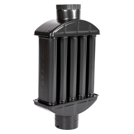 burlan recuperator caldura, plat, 120 mm, gri mat