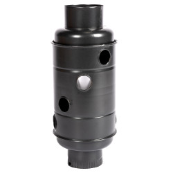 burlan recuperator caldura, rotund, 120 mm, gri mat