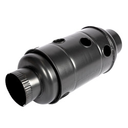 burlan recuperator caldura, rotund, 120 mm, gri mat