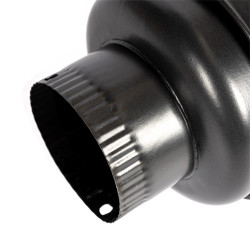 burlan recuperator caldura, rotund, 120 mm, gri mat