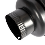 burlan recuperator caldura, rotund, 120 mm, gri mat