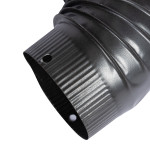 cot pentru soba pe lemne, 90˚, 130mm, gri mat