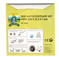 disc motocositoare 40t vidia 230 x 25.4 x 1mm