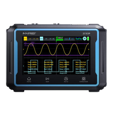 osciloscop digital portabil cu multimetru  2 canale  250ms/s  50mhz  fnirsi 2c53p