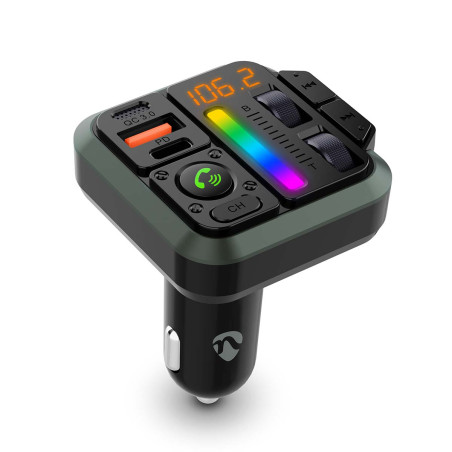 modulator fm nedis bluetooth bass boost hands-free pd 1x usb-c 1x usb-a asistent vocal