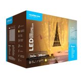ghirlanda luminoasa decorativa modee c3006  300 led-uri  3.6w  3x3 m  alb cald  tip perdea