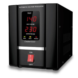 stabilizator automat de tensiune well constant 1500va/900w cu servo motor