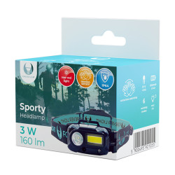 frontala led 3w + 3w cob 160lm 1200mah