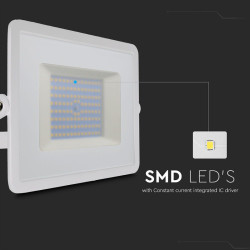 reflector led smd 100w 6500k ip65 - alb
