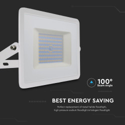reflector led smd 100w 6500k ip65 - alb